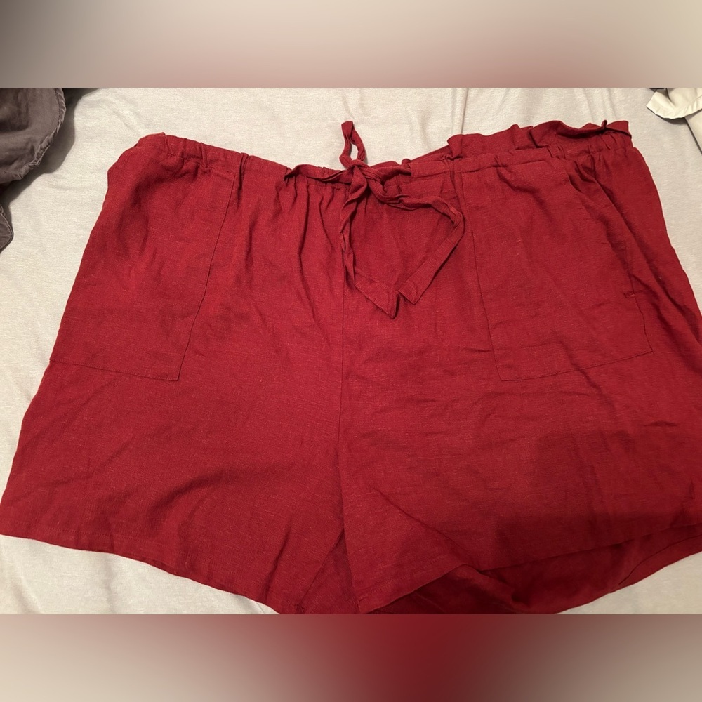 Torrid paper bag style linen blend shorts 2 ( 18/20 2x)